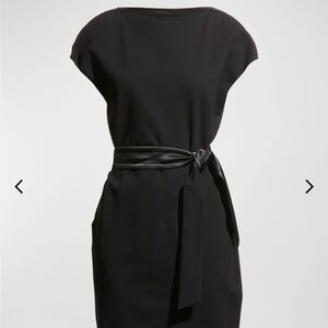 Zip-Neck Milano Jersey Midi Dress